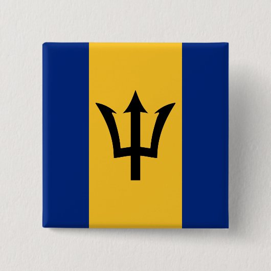 Barbados Flag Vierkante Button 5,1 Cm (Voorkant)