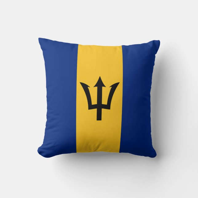 Barbados Flag x Vlag Pillow Kussen (Voorkant)