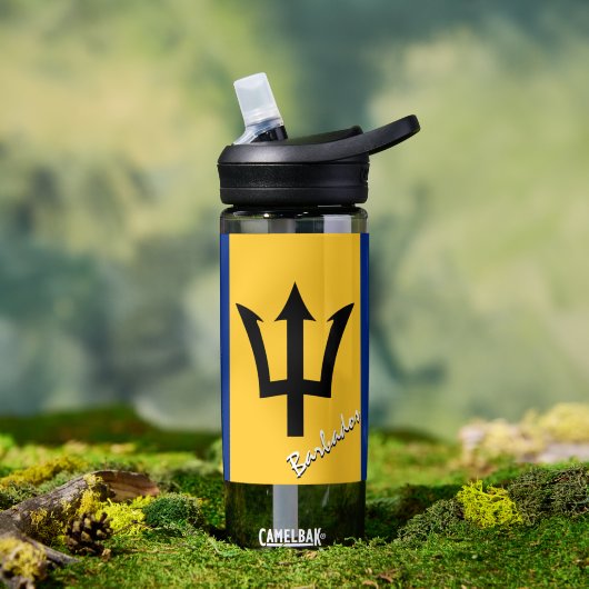 Barbados-fles, patriottische Barbados-vlag Waterfles (Buiten)