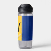 Barbados-fles, patriottische Barbados-vlag Waterfles (Achterkant)