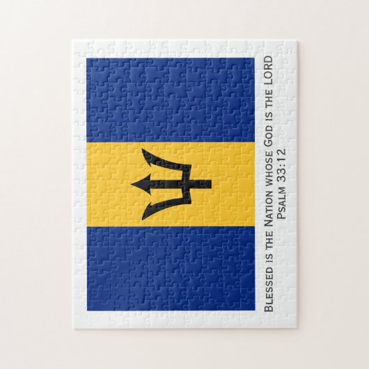 BARBADOS | Gezegende natie | BARBADIAN FLAG Legpuzzel (Verticaal)