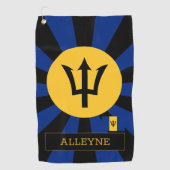 Barbados Golf & premium Barbados Vlag / Patriots Golfhanddoek (Voorkant)