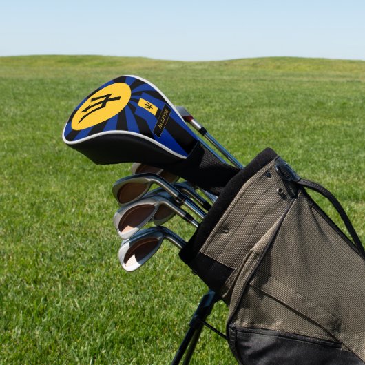 Barbados Golf & premium Barbados Vlag / Patriots Golfheadcover (Insitu)
