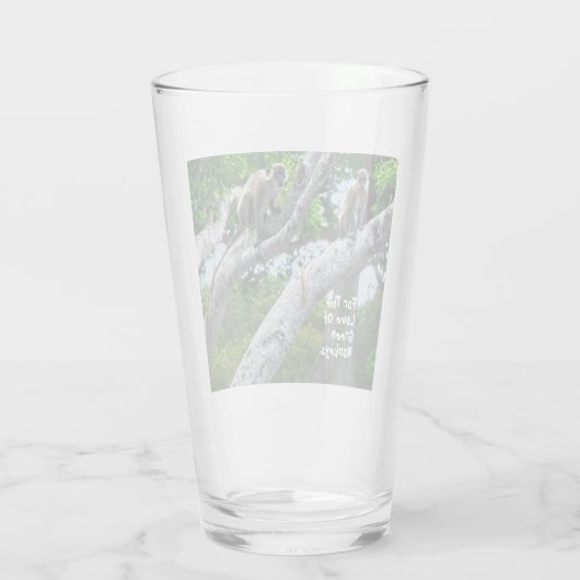 Barbados Groene Apen Glas (Achterkant)