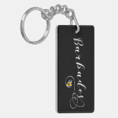 Barbados Heart Flag, Barbadian Sleutelhanger (Voorkant Links)