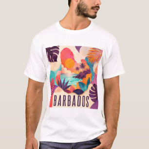 Barbados Hedendaagse Collage T-Shirt