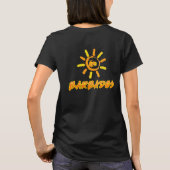 Barbados helder geel en oranje t-shirt (Achterkant)