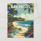 Barbados Illustratie Reizen Art Vintage Briefkaart (Voorkant)