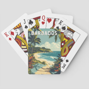 Barbados Illustratie Reizen Art Vintage Pokerkaarten