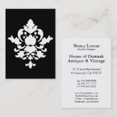 BARBADOS in het wit op zwart Visitekaartje (Voorkant / Achterkant)