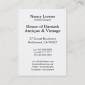 BARBADOS in het wit op zwart Visitekaartje (Achterkant)