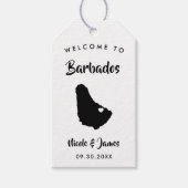Barbados Island bruiloft welkomsttas Labels, kaart Cadeaulabel (Voorkant)