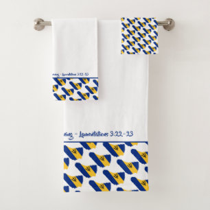 BARBADOS KAART Gepersonaliseerde Christelijke Schr Bad Handdoek