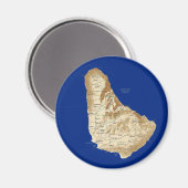 Barbados Kaart Magneet (Voorkant / Achterkant)
