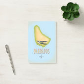 Barbados Kaart vintage reisposter. Post-it® Notes (Kantoor)