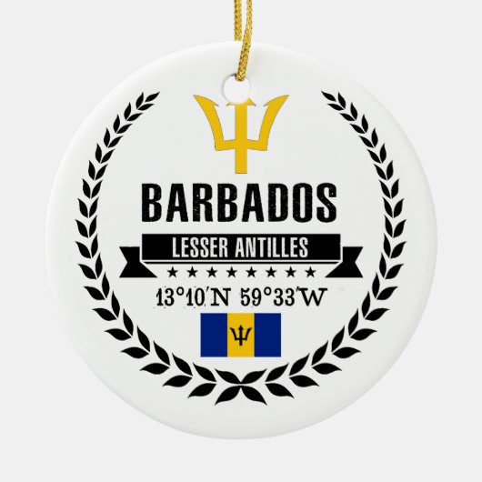 Barbados Keramisch Ornament (Voorkant)