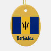 Barbados - kerstversiering keramisch ornament (Achterkant)