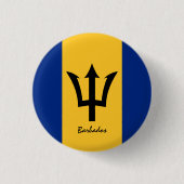 Barbados-knop, patriottische Barbados-mode Ronde Button 3,2 Cm (Voorkant)