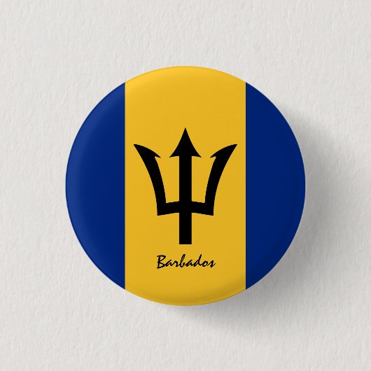 Barbados-knop, patriottische Barbados-mode Ronde Button 3,2 Cm (Voorkant)