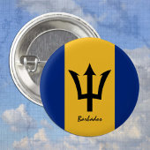Barbados-knop, patriottische Barbados-mode Ronde Button 3,2 Cm