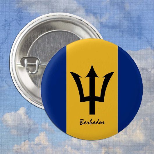 Barbados-knop, patriottische Barbados-mode Ronde Button 3,2 Cm