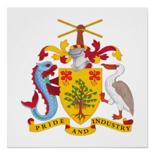 Barbados land wapen wapenschild symbool embleem vl perfect poster