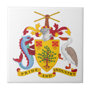 Barbados land wapen wapenschild symbool embleem vl tegeltje