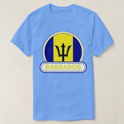 Barbados Landenbadge Barbados Vlag T-shirt (Design voorkant)