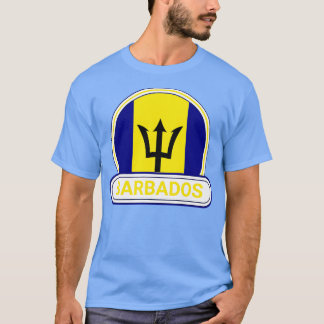Barbados Landenbadge Barbados Vlag T-shirt