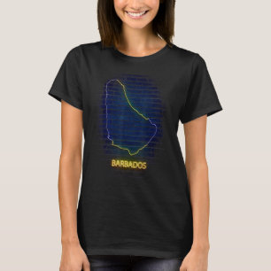 BARBADOS landenoverzicht Vlag T-shirt
