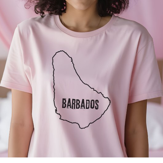 Barbados Landkaart Shirt Barbadian Line T-shirt
