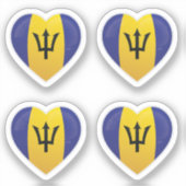 Barbados Love Flag Sticker (Voorkant)