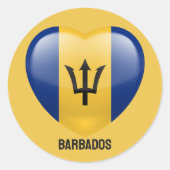 Barbados Love Ronde Sticker (Voorkant)
