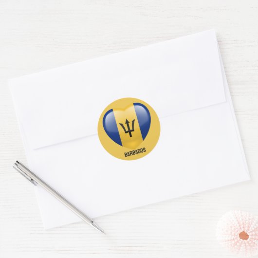 Barbados Love Ronde Sticker (Envelop)
