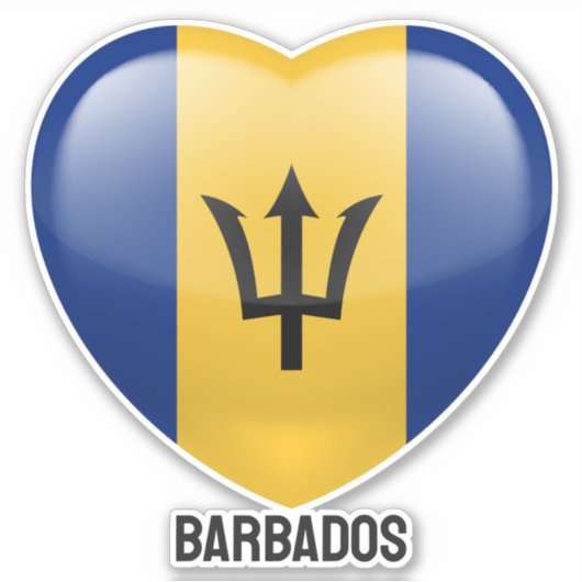 Barbados Love Sticker (Voorkant)
