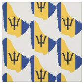 Barbados Map Fabric Stof (Swatch)