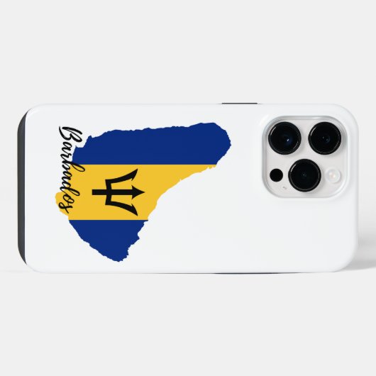 Barbados Map iPhone Hoesje (Achterkant horizontaal)