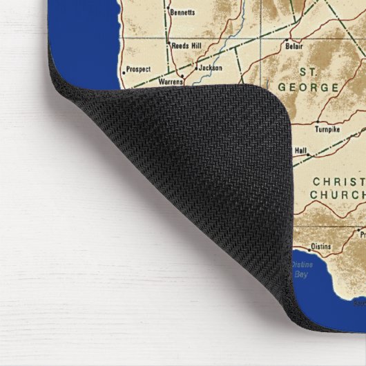 Barbados Map Mousepad Muismat (Hoek)