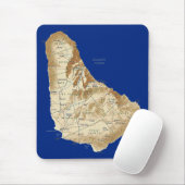 Barbados Map Mousepad Muismat (Met muis)