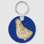 Barbados Map Sleutelhanger (Voorkant)