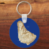 Barbados Map Sleutelhanger (Voorkant)