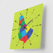 Barbados Map Square Wall klok (Hoek)