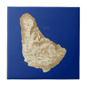 Barbados Map Tile Tegeltje (Voorkant)