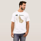 Barbados Map + Vlag + Titel T-Shirt (Voorkant volledig)