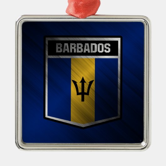 Barbados Metalen Ornament (Voorkant)