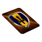 Barbados Mettalic Emblem Magneet (Rechterzijde)