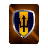 Barbados Mettalic Emblem Magneet (Verticaal)