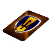 Barbados Mettalic Emblem Magneet (Linkerzijde)