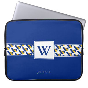 BARBADOS Monogram Christelijke bijbellaptop Laptop Sleeve