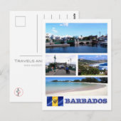 Barbados - Mozaïek - Briefkaart (Voorkant / Achterkant)